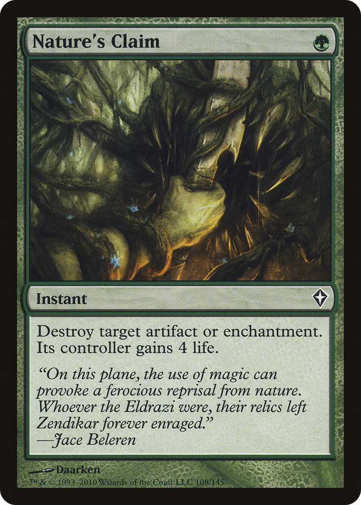 FOIL Nature's Claim (WWK-108) - Worldwake - Magic The Gathering