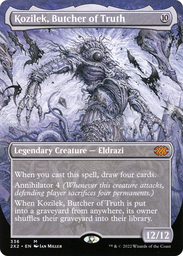 FOIL Kozilek, Butcher of Truth (Borderless) (2X2-336) - Double Masters 2022 - Magic The Gathering
