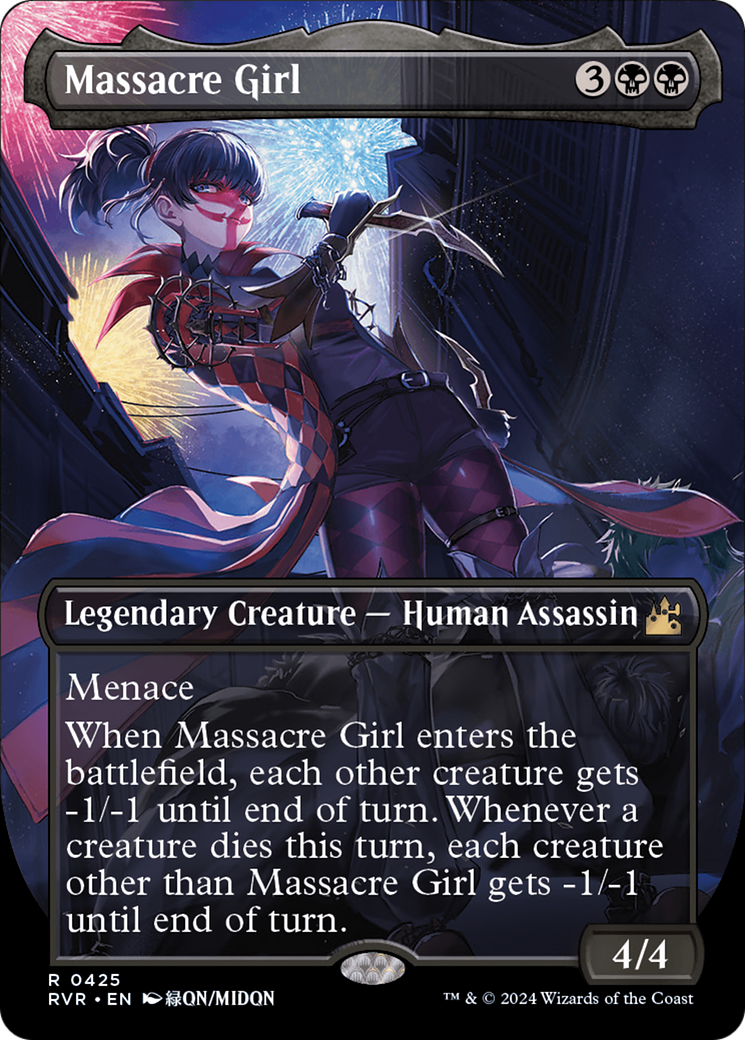 Massacre Girl (Anime Borderless) (RVR-425) - Ravnica Remastered - Magic The Gathering