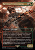FOIL Ravenous Tyrannosaurus (REX-043) - Jurassic World Collection (Borderless) - Magic The Gathering
