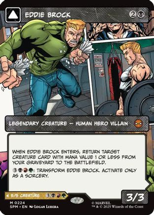 FOIL Eddie Brock (0224) (Borderless) (SPM-224) - Marvel's Spider-Man - Magic The Gathering