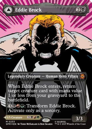 FOIL Eddie Brock (0233) (Borderless) (SPM-233) - Marvel's Spider-Man - Magic The Gathering