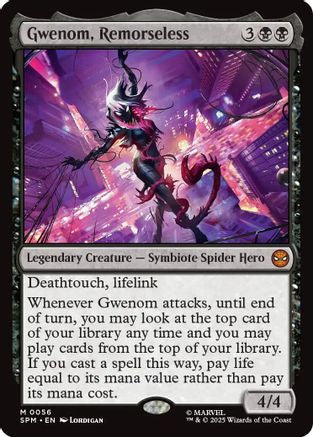 Gwenom, Remorseless (SPM-056) - Marvel's Spider-Man - Magic The Gathering