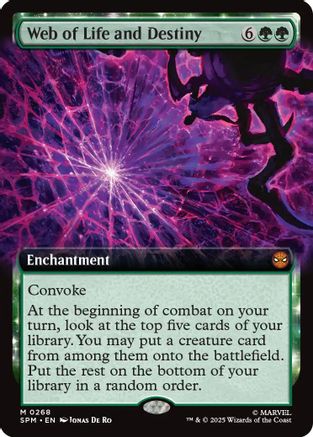 Web of Life and Destiny (Extended Art) (SPM-268) - Marvel's Spider-Man - Magic The Gathering