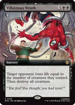FOIL Villainous Wrath (Extended Art) (SPM-259) - Marvel's Spider-Man - Magic The Gathering