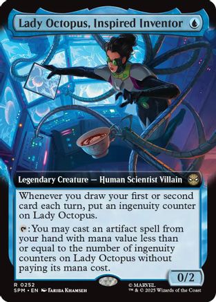 FOIL Lady Octopus, Inspired Inventor (Extended Art) (SPM-252) - Marvel's Spider-Man - Magic The Gathering