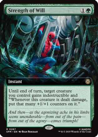 FOIL Strength of Will (Extended Art) (SPM-267) - Marvel's Spider-Man - Magic The Gathering