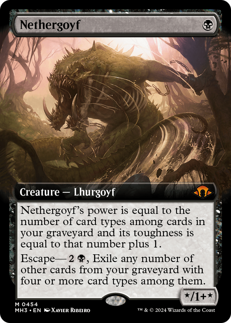 Nethergoyf (Extended Art) (MH3-454) - Modern Horizons 3 - Magic The Gathering