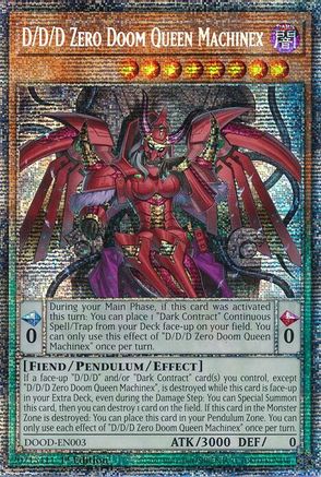 STARLIGHT RARE D/D/D Zero Doom Queen Machinex (Starlight Rare) (DOOD-EN003) - Doom of Dimensions 1st Edition