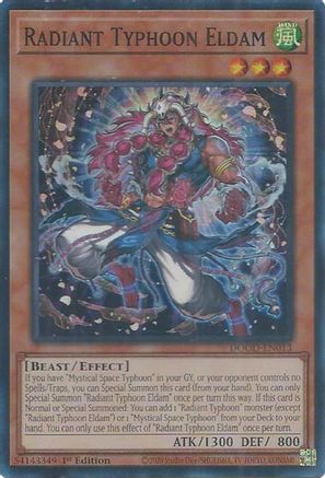 SUPER RARE Radiant Typhoon Eldam (DOOD-EN013) - Doom of Dimensions 1st Edition