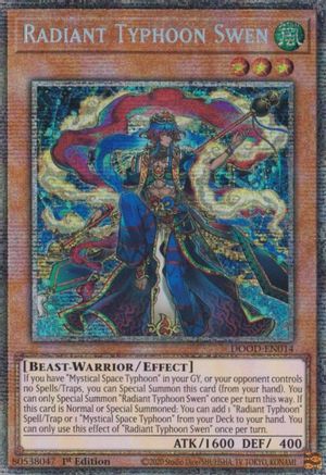 STARLIGHT RARE Radiant Typhoon Swen (Starlight Rare) (DOOD-EN014) - Doom of Dimensions 1st Edition