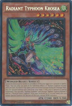 SECRET RARE Radiant Typhoon Krosea (DOOD-EN015) - Doom of Dimensions 1st Edition
