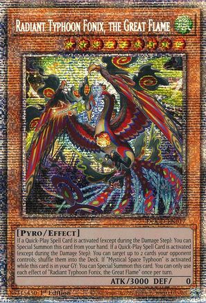 STARLIGHT RARE Radiant Typhoon Fonix, the Great Flame (Starlight Rare) (DOOD-EN017) - Doom of Dimensions 1st Edition
