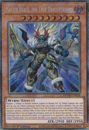 STARLIGHT RARE Master Peace, the True Dracoverlord (Starlight Rare) (DOOD-EN018) - Doom of Dimensions 1st Edition
