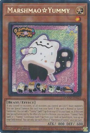 SECRET RARE MarshmaoYummy (DOOD-EN024) - Doom of Dimensions 1st Edition