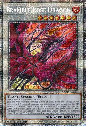 STARLIGHT RARE Bramble Rose Dragon (Starlight Rare) (DOOD-EN039) - Doom of Dimensions 1st Edition