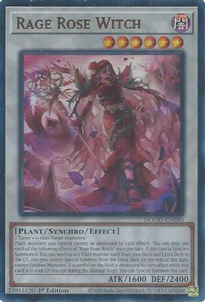 ULTRA RARE Rage Rose Witch (DOOD-EN040) - Doom of Dimensions 1st Edition