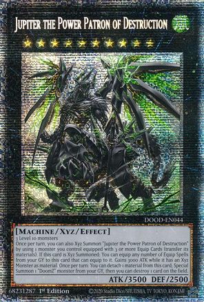 STARLIGHT RARE Jupiter the Power Patron of Destruction (Starlight Rare) (DOOD-EN044) - Doom of Dimensions 1st Edition