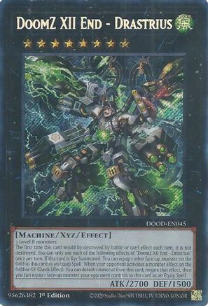 SECRET RARE DoomZ XII End - Drastrius (DOOD-EN045) - Doom of Dimensions 1st Edition