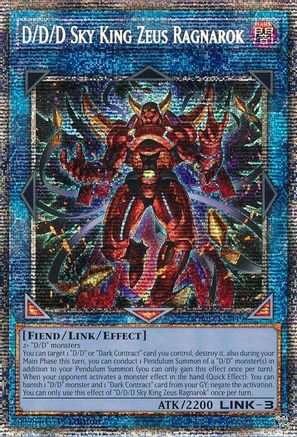 STARLIGHT RARE D/D/D Sky King Zeus Ragnarok (Starlight Rare) (DOOD-EN049) - Doom of Dimensions 1st Edition