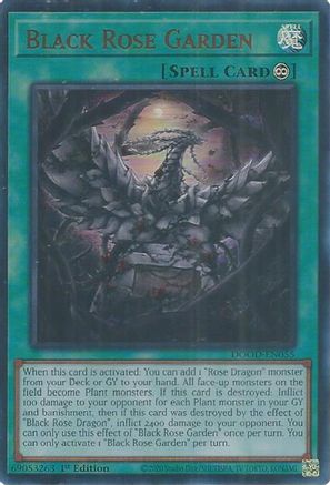 ULTRA RARE Black Rose Garden (DOOD-EN055) - Doom of Dimensions 1st Edition