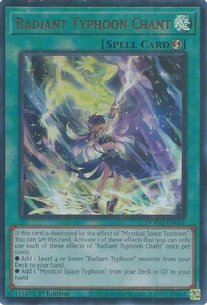 ULTRA RARE Radiant Typhoon Chant (DOOD-EN061) - Doom of Dimensions 1st Edition
