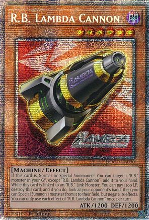 STARLIGHT RARE R.B. Lambda Cannon (Starlight Rare) (DOOD-EN090) - Doom of Dimensions 1st Edition