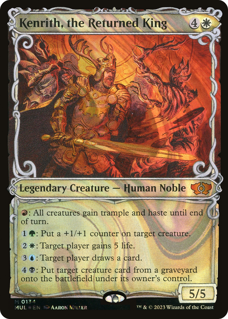 FOIL Kenrith, the Returned King (Halo Foil) (MUL-134) - Multiverse Legends - Magic The Gathering