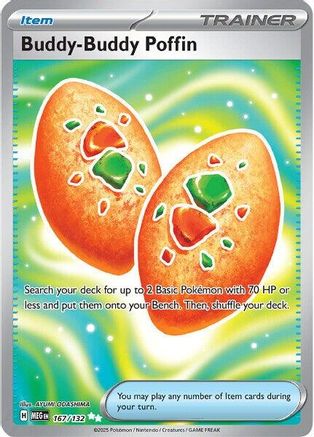 Buddy-Buddy Poffin 167 - ME01 Mega Evolution Holofoil