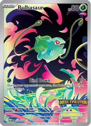 Bulbasaur - 133/132 (Mega Evolution Stamped) SEALED - ME01 Mega Evolution Holofoil
