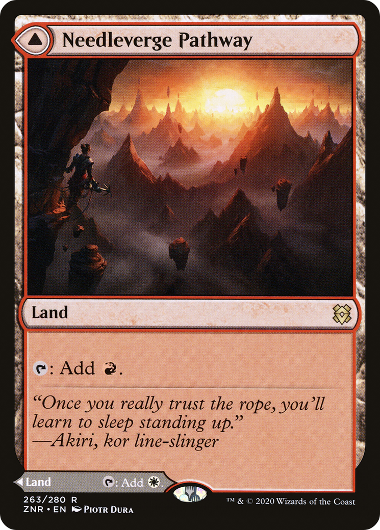 FOIL Needleverge Pathway (ZNR-263) - Zendikar Rising - Magic The Gathering