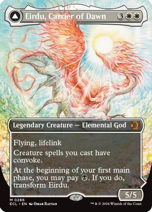 Eirdu, Carrier of Dawn (Borderless) (ECL-286) - Lorwyn Eclipsed - Magic The Gathering