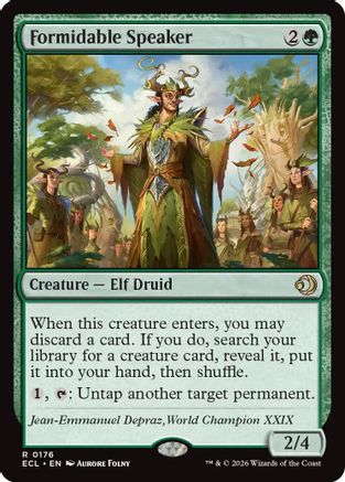 FOIL Formidable Speaker (ECL-176) - Lorwyn Eclipsed - Magic The Gathering