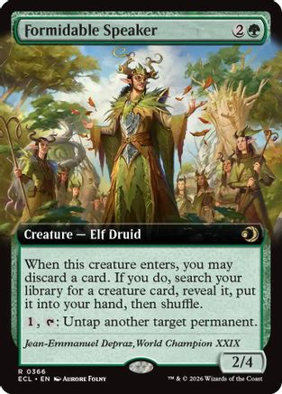 Formidable Speaker (Extended Art) (ECL-366) - Lorwyn Eclipsed - Magic The Gathering