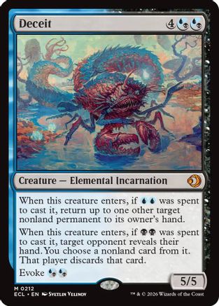 FOIL Deceit (ECL-212) - Lorwyn Eclipsed - Magic The Gathering