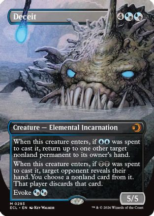 Deceit (Borderless) (ECL-293) - Lorwyn Eclipsed - Magic The Gathering