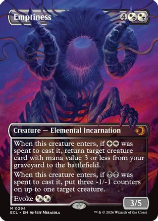 Emptiness (Borderless) (ECL-294) - Lorwyn Eclipsed - Magic The Gathering