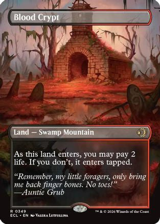 FOIL Blood Crypt (Borderless) (ECL-349) - Lorwyn Eclipsed - Magic The Gathering