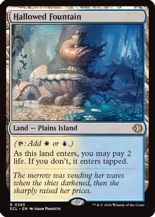 FOIL Hallowed Fountain (ECL-265) - Lorwyn Eclipsed - Magic The Gathering