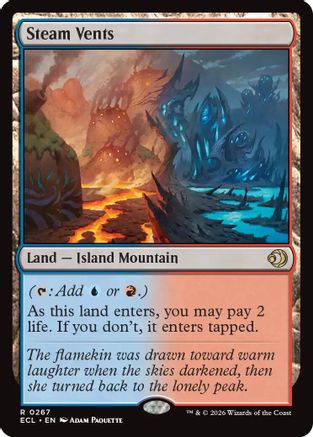 FOIL Steam Vents (ECL-267) - Lorwyn Eclipsed - Magic The Gathering