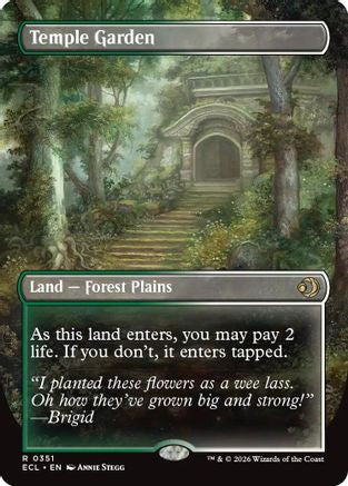 Temple Garden (Borderless) (ECL-351) - Lorwyn Eclipsed - Magic The Gathering