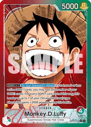Monkey.D.Luffy 001 Alternate Art OP13-001 