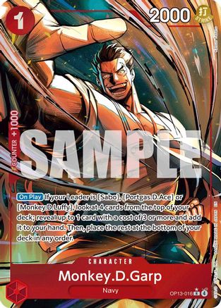 Monkey.D.Garp Alternate Art OP13-016 