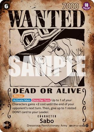 Sabo 120 Wanted Poster OP13-120 
