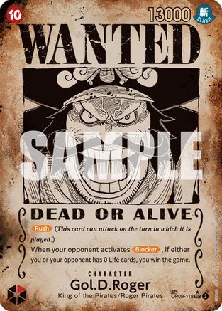Gol.D.Roger - OP09-118 SP Wanted Poster OP09-118 