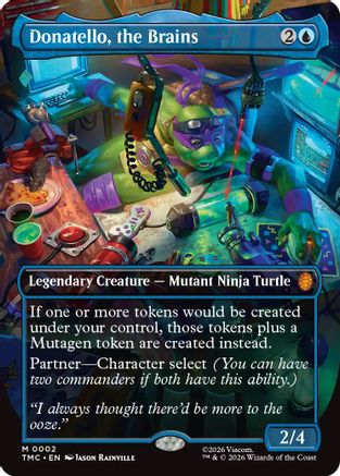 Donatello, the Brains (0002) (Borderless) (TMC-002) - Commander: Teenage Mutant Ninja Turtles - Magic The Gathering