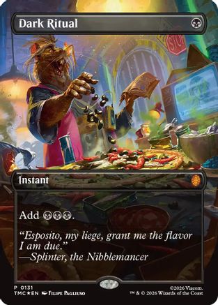 FOIL Dark Ritual (Borderless) (TMC-131) - Commander: Teenage Mutant Ninja Turtles - Magic The Gathering