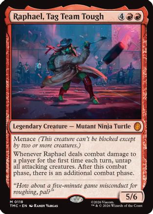 Raphael, Tag Team Tough (TMC-118) - Commander: Teenage Mutant Ninja Turtles - Magic The Gathering