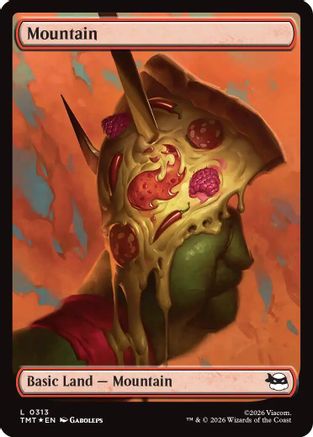 FOIL Mountain (0313) (Surge Foil) (TMT-313) - Teenage Mutant Ninja Turtles - Magic The Gathering