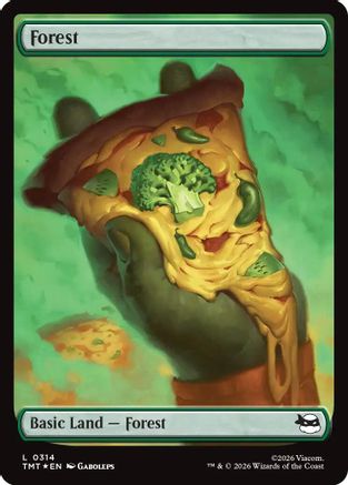 FOIL Forest (0314) (Surge Foil) (TMT-314) - Teenage Mutant Ninja Turtles - Magic The Gathering